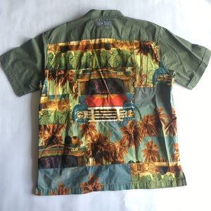 Vintage Tommy Jeans Hawaiian Truck Button Up Short